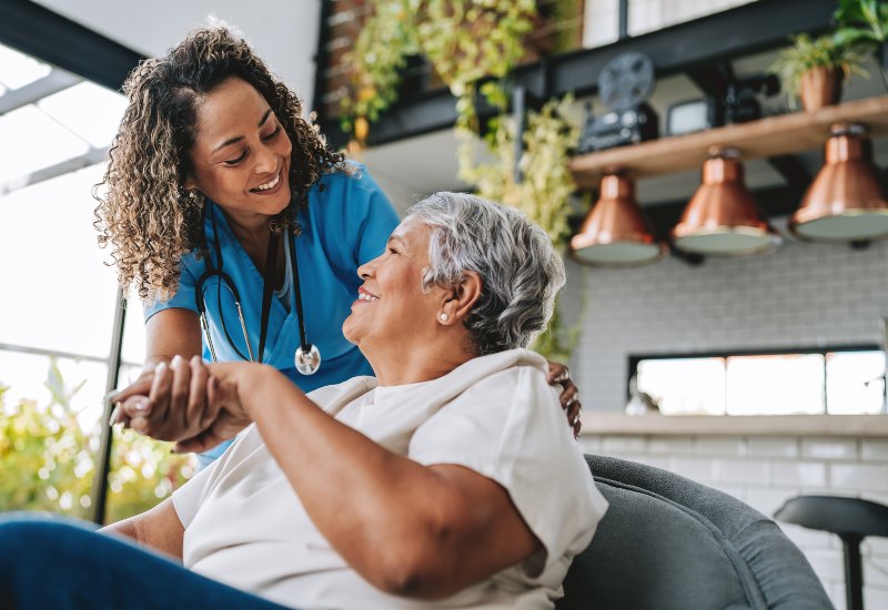 Cancer patient receiving hospice care support in Los Angeles & Orange Counties